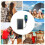 Draagbare zonne-oplader, waterdichte zonne-USB-oplader 3