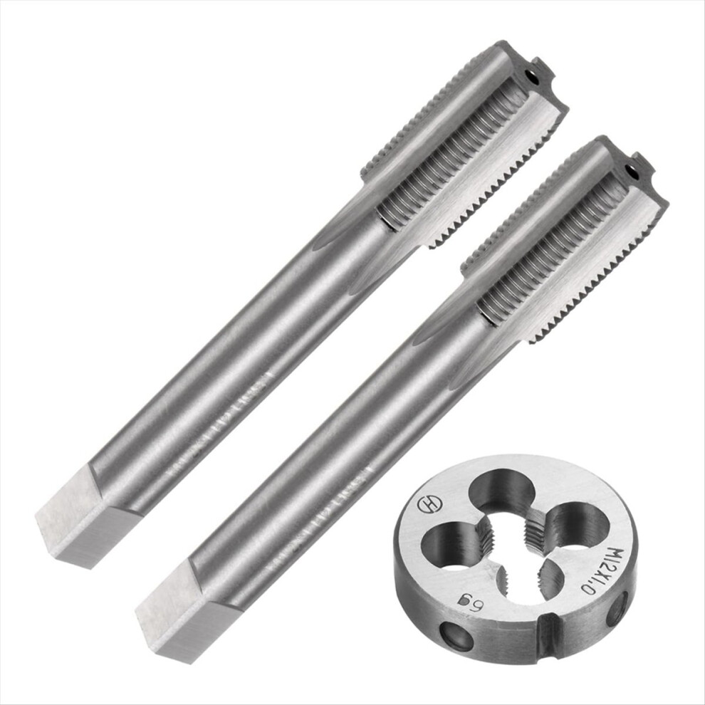 3Pcs Tap And Die Set, Metric X 1 Thread Taps & Round Die 4714188426526