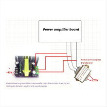 Audio modul s jedním DC 12V až  12V subwooferem pro autorádio