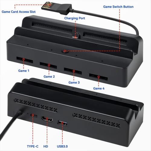 4-i-1 TV-dockstation til Switch/ 1