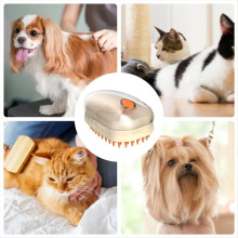 Steamy Pet Brush Steamy Self-Cleaning Shedding Brush A
