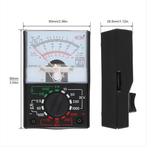Multimeter, voltmeter 1000V, voltmeter, ampérmeter, voltmeter, ohmový tester napätia 2