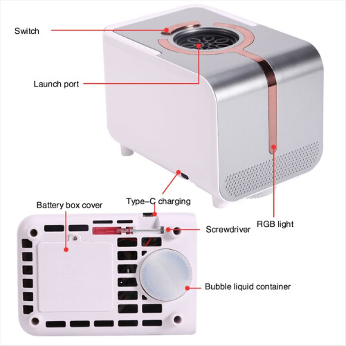 Bublifuk, automatický bublifuk s LED svetlami 1