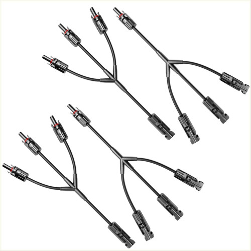 2 par Y-formet solcellestik DC1000V FMMM+MFFF solcellekabelforbindelse