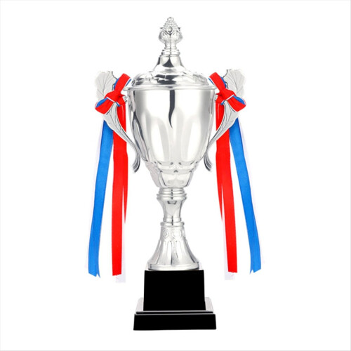 Taça de troféu de prata de 11,8 polegadas para competições esportivas
