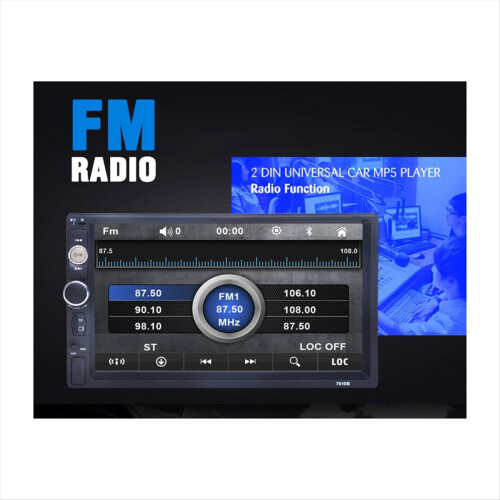 7 tommer 2DIN MP5-afspiller bilradio multimedie universal 2