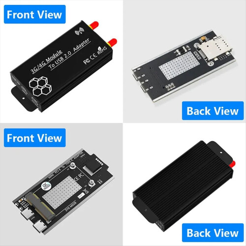 Új MINI PCI-E - TYPE-C USB2.0 adapterkártya Shell antennával 1