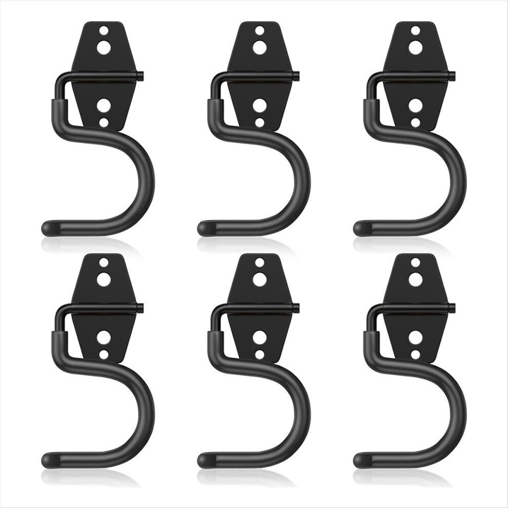 6 Pack Metal Garage Hooks, Heavy Duty S Hooks Tool Hangers 4714188405972