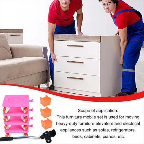 8pcs Heavy Mover Rolling Home Tool With Wheel B 1