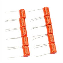 10 stk. oransje tonekondensator for elektrisk gitarkappe 16,6 mm