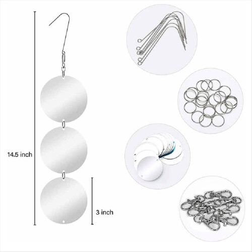 Mirror Reflective Bird Repellent Upgraded Bird Scare Discs Set 2
