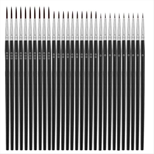 Set di 60 pennelli sottili per pittura a punta fine