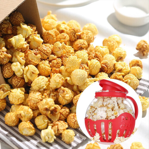 Popcornmaskin til mikrobølgeovn, snacks, popcorn-luftpoppers, blå 1
