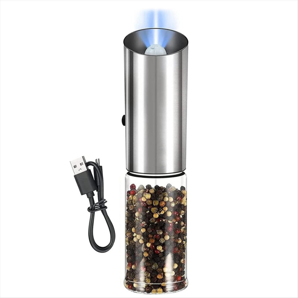 Electric Salt Pepper Grinder Usb Rechargeable One-Handed Operation 4711235860296