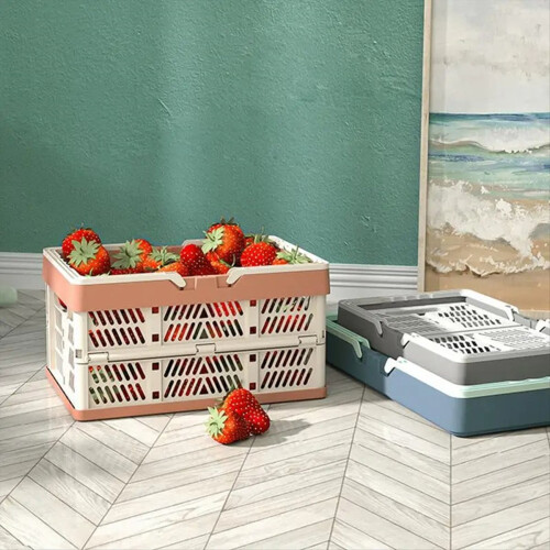 Udendørs foldbar picnickurv bærbar campingopbevaring Container C 1
