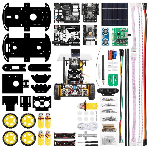 Programovateľná súprava robotického auta pre profesionálnu solárnu kameru ESP32