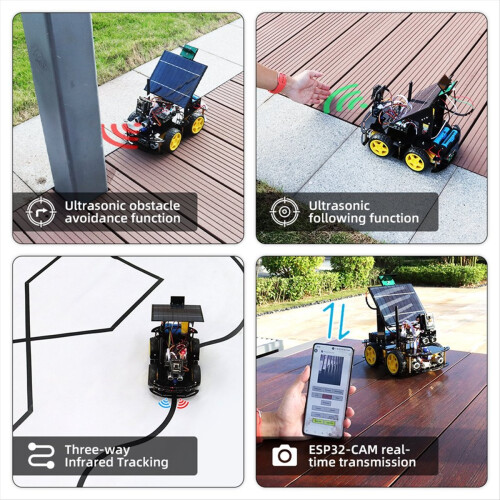 Programovateľná súprava robotického auta pre profesionálnu solárnu kameru ESP32 1