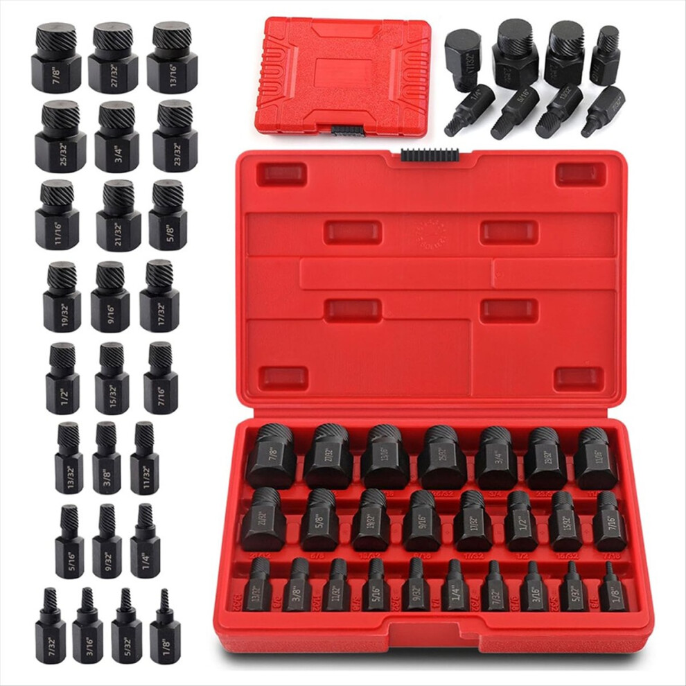 25Pcs Broken Head Bolt Screw Cap Extractor,Damaged Bolt Extractor Set 4711235861774
