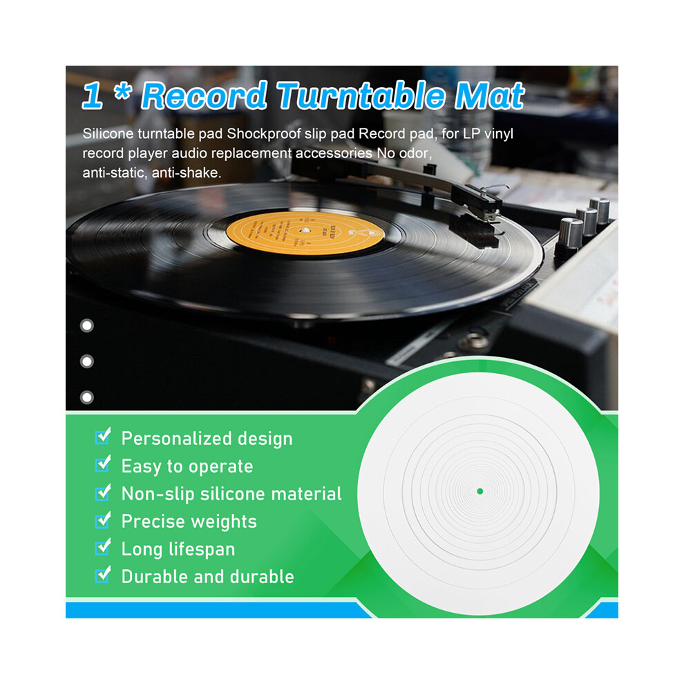 295Mm Silicone Turntable Mat Anti-Vibration Slipmat Record Mat C 4711235835676
