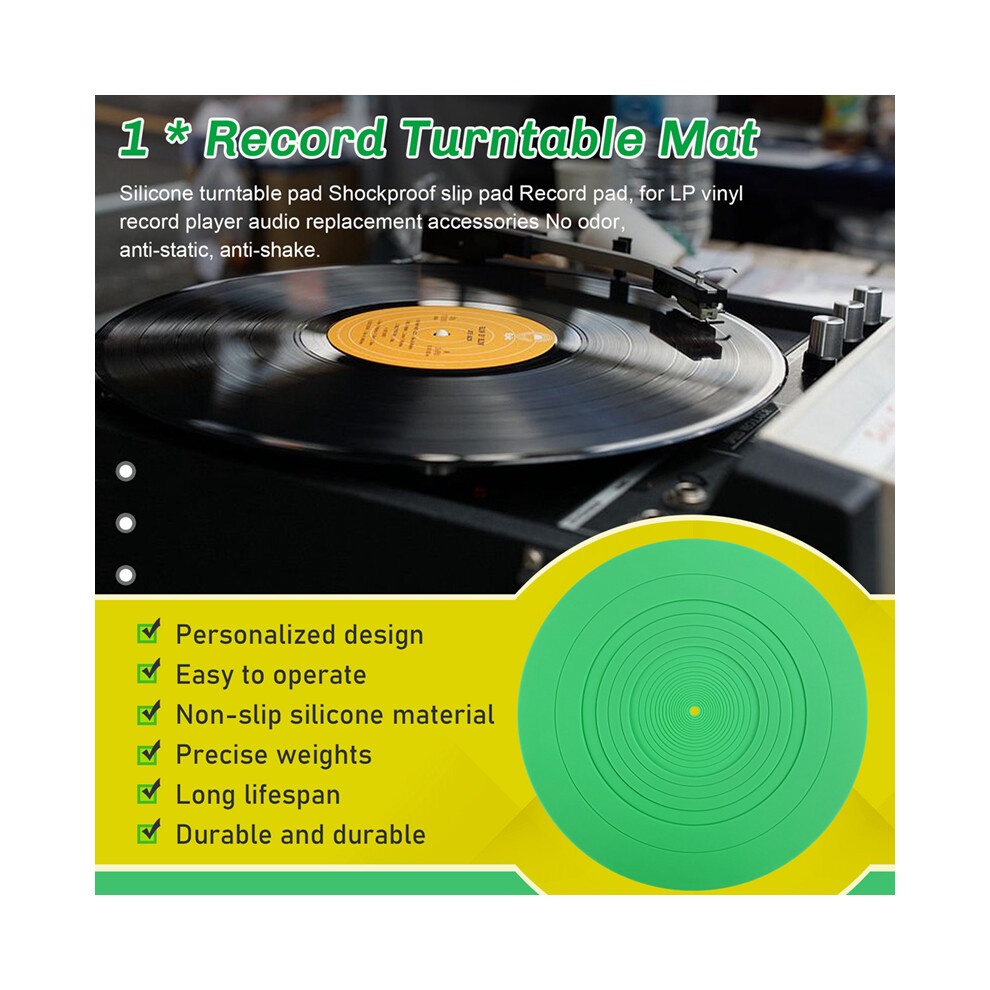 295Mm Silicone Turntable Mat Anti-Vibration Slipmat Record Mat E 4711235835669