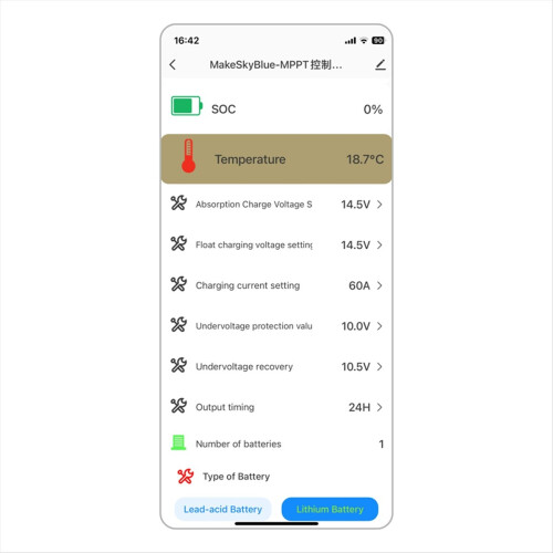 S Wifi Cloud Boxom MakeSkyBlue solárny panel MPPT regulátor nabíjania 1