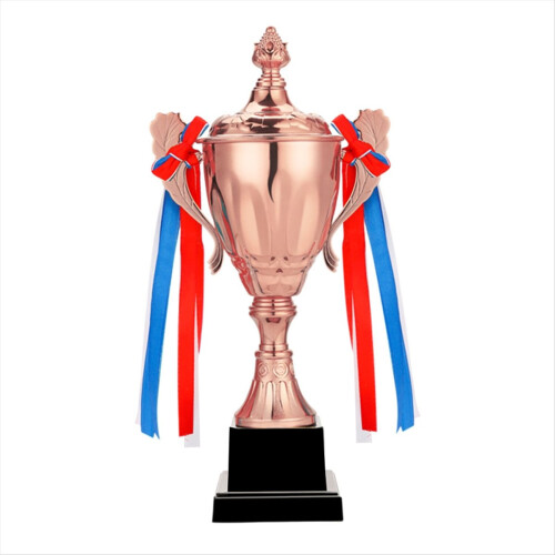 Taça de troféu de cobre de 11,8 polegadas para competições esportivas