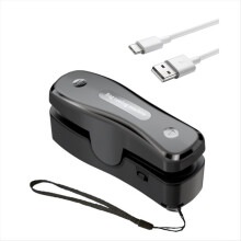 Mini Bag Sealer with Cutter, Rechargeable 2 in 1 Chip Bag Sealer