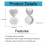 8PCS Earring Backs for -Ears,White Gold 5