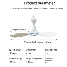 Predlžovací kábel USB Switch 1 meter, kempingový ventilátor