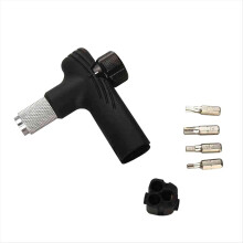 Kit de manutenção portátil para bicicleta com chave de torque ajustável, preta