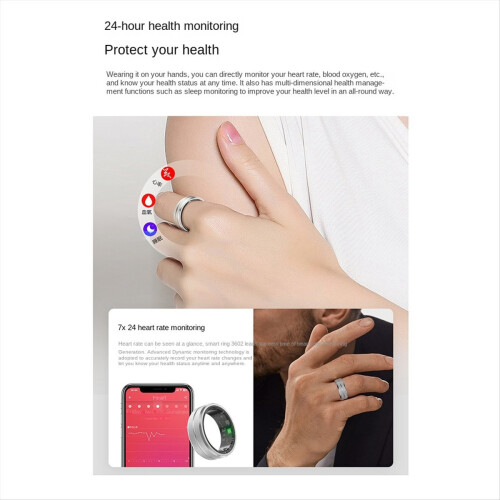 Inteligentný prsteň 21,5 mm Bluetooth multifunkčný inteligentný prsteň, A 2