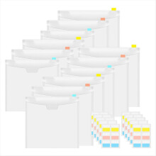 12 stk. scrapbogsorganisator, kuverter, opbevaringslommer, ærmer