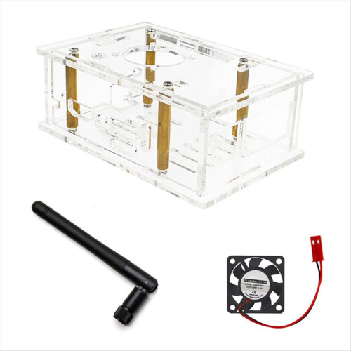 for OrangePi 5Pro akrylhus med kjølevifteantenne B 1