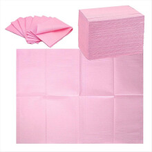 125 stk. engangshåndklær til neglekunst, rosa, 13 x 17 tommer