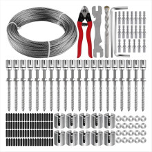 100FT Tuindraad Trellis, Tuin Trellis Draadkabel Systeem Kit