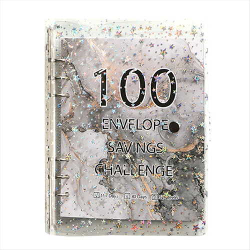 100 kuverter Challenge Binder Sparemappe til Save 5050 Sort 2