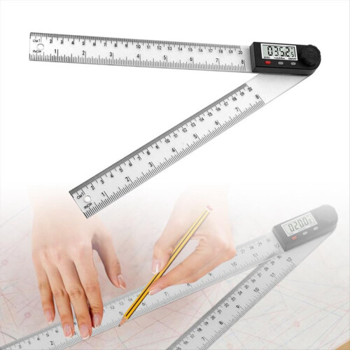 Digital vinkellinjal med display, (ABS-200MM) 1
