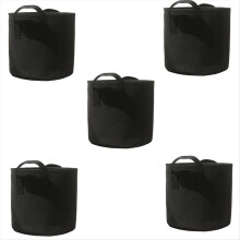 Ghivece din material textil negru rezistent, saci pentru legume/flori/plante