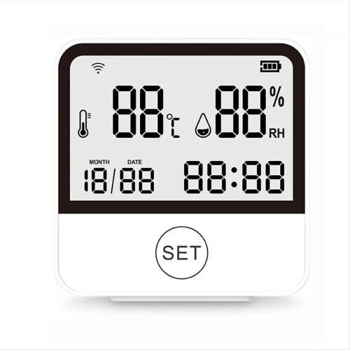 Sensor de temperatura e umidade Tuya Smart WIFI com display LCD