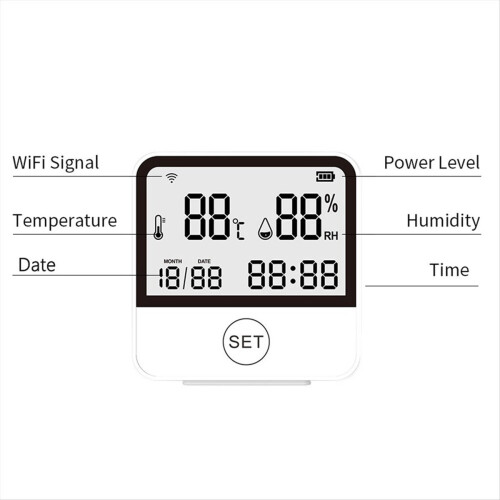 Sensor de temperatura e umidade Tuya Smart WIFI com display LCD 1