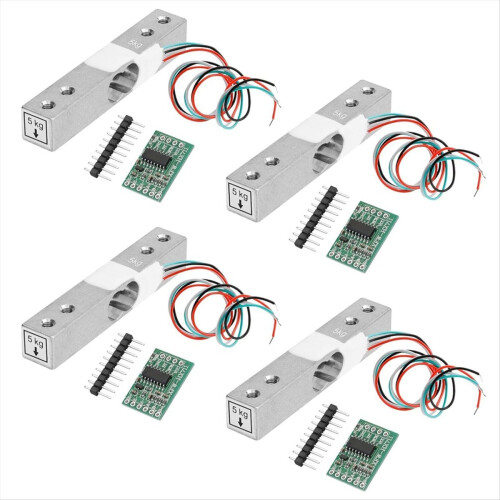 Digital vejecellevægtsensor, 4 sæt 5 kg vejecelle HX711 AD
