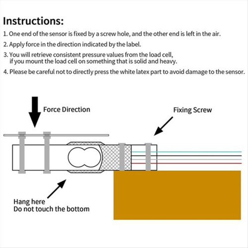 Digital vejecellevægtsensor, 4 sæt 5 kg vejecelle HX711 AD 1