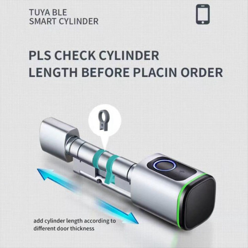 Anti-Theft Gate Fingerprint Lock Replacement Lock Cylinder,A