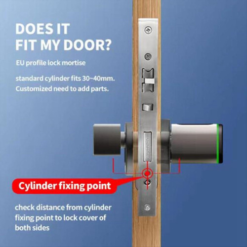Anti-Theft Gate Fingerprint Lock Replacement Lock Cylinder,A 1