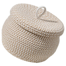 Rope Storage Basket Lidded Nursery Storage Container Cotton Rope Baby Diaper Rack Rattan Wicker Basket Model 1941