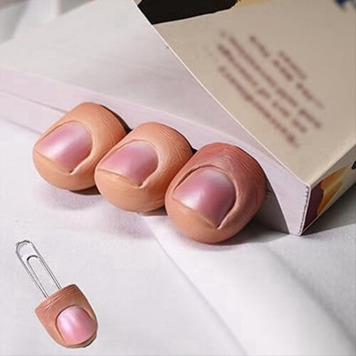 Realistic Finger Bookmark, Funny Finger Bookmark 6pcs 1