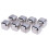 8 Pcs Silver Square Stainless Steel Reusable Ice Cubes 1