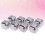 8 Pcs Silver Square Stainless Steel Reusable Ice Cubes 8