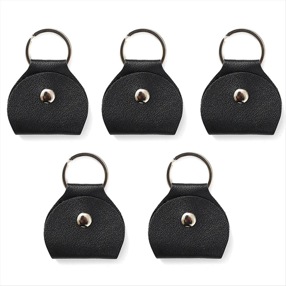 5X Guitar Pick Holder Keychain, Guitar Pick Holder Bag Black-image-OPC-PMD65XR-NEW