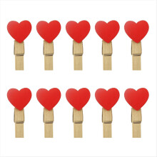 Hart Liefde Houten Fotopapier Pin Mini Wasknijper Ansichtkaart Clips
